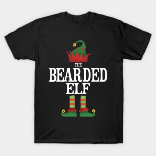 Bearded Elf Matching Family Group Christmas Party Pajamas T-Shirt